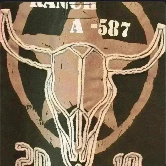 Vintage Gymboree Kids Polo Shirt Size 7 Green w/Steer Skull Graphic - Picture 2 of 7